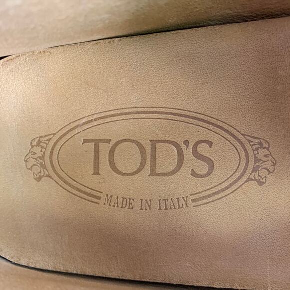 TOD\'S Size 12.5 Yellow Suede Rubber Sole Drivers Loafers main image 9